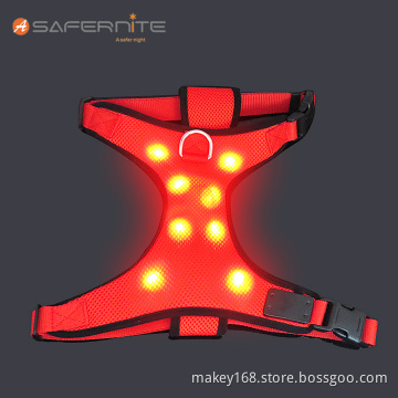 Led Mesh Chest Dog Safety Harness